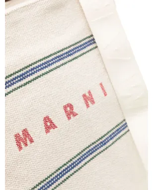 Marni ロゴプリント キャンバス トートバッグ - サムネイル4