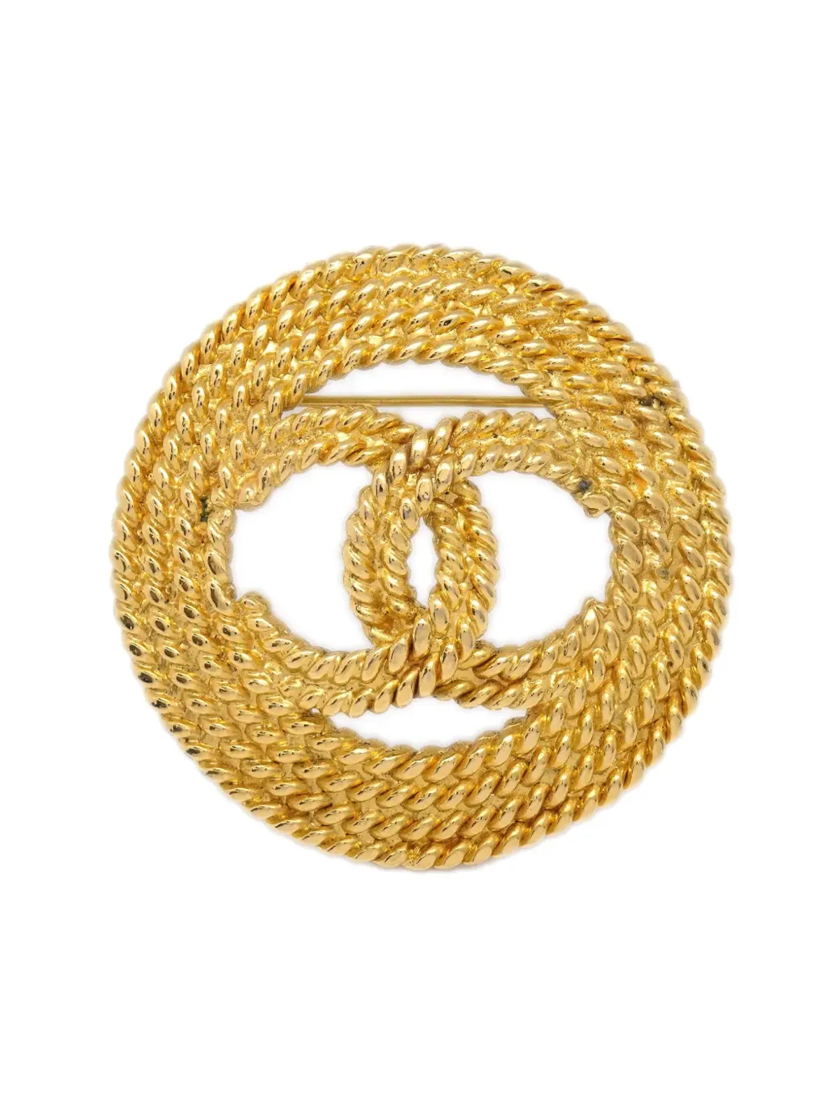 CHANEL ビンテージ 1993 CCチェーン ブローチ - ゴールド - 画像1