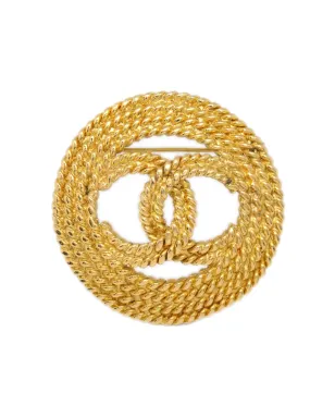 CHANEL ビンテージ 1993 CCチェーン ブローチ - ゴールド - サムネイル1