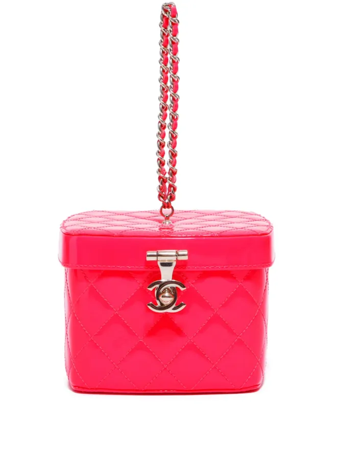 CHANEL Pre-Owned CHANEL ビンテージ 2015-2016 エナメル ミニ バニティバッグ - ピンクの商品画像