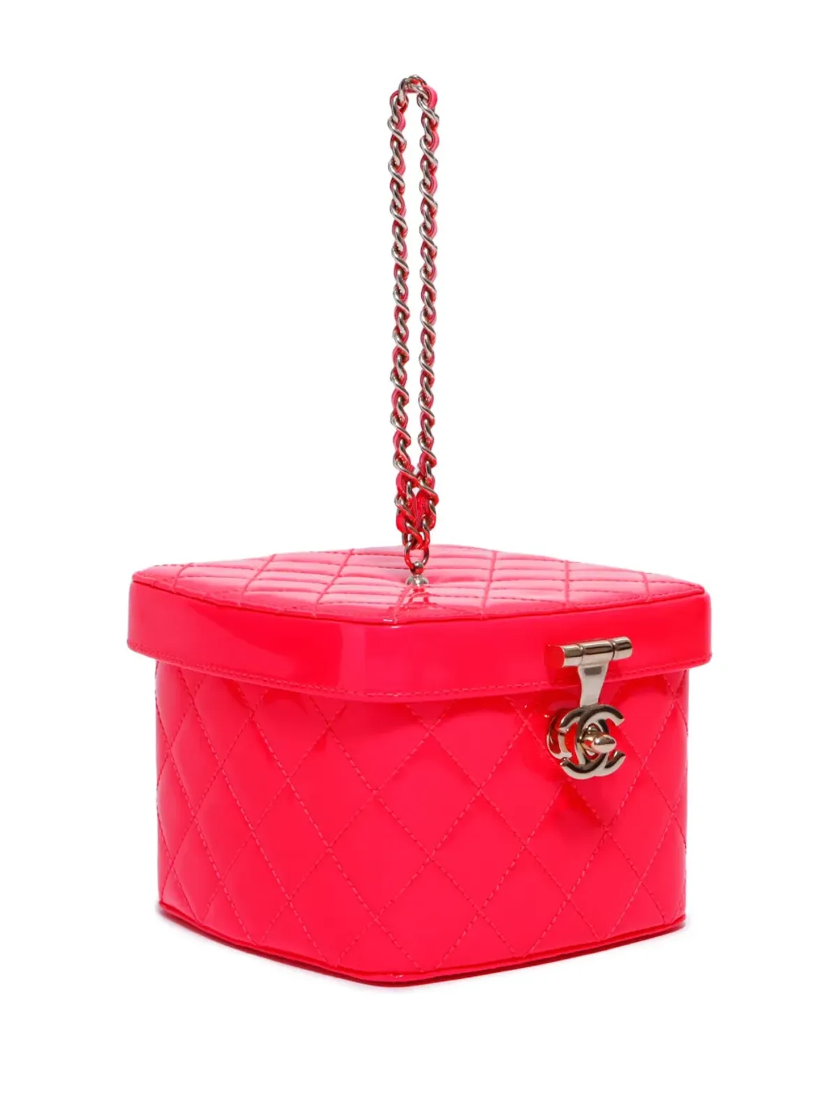 CHANEL ビンテージ 2015-2016 エナメル ミニ バニティバッグ - ピンク - 画像2