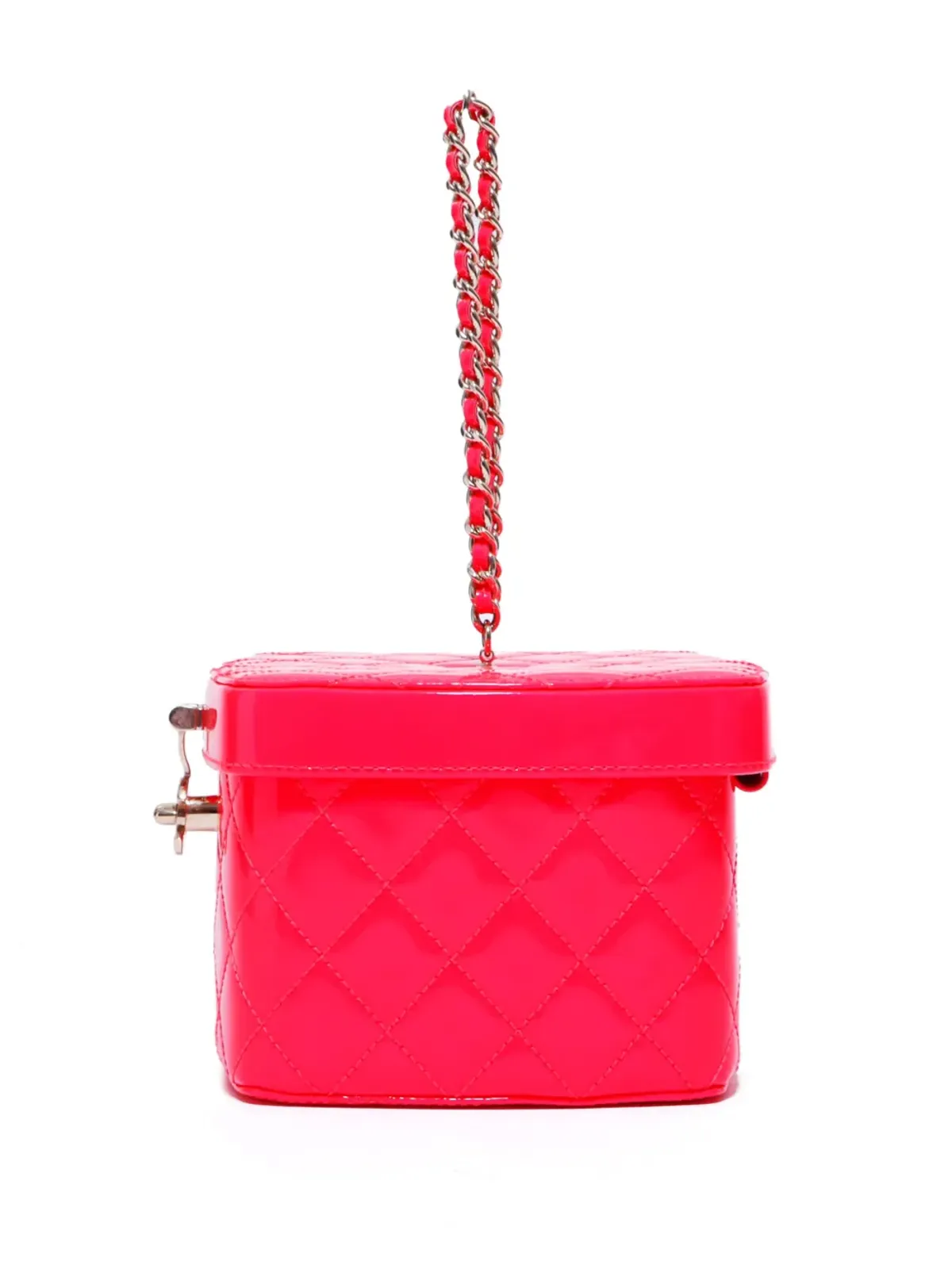 CHANEL ビンテージ 2015-2016 エナメル ミニ バニティバッグ - ピンク - 画像4