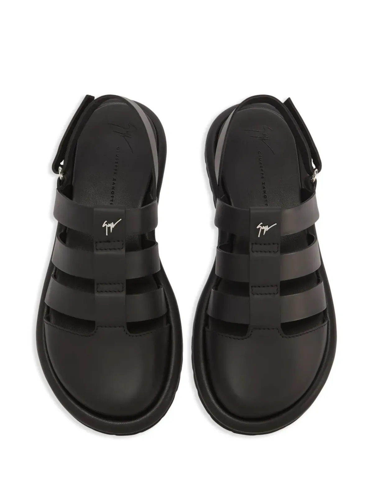 Giuseppe Zanotti Rusery レザー ケージ サンダル - ブラック - 画像4