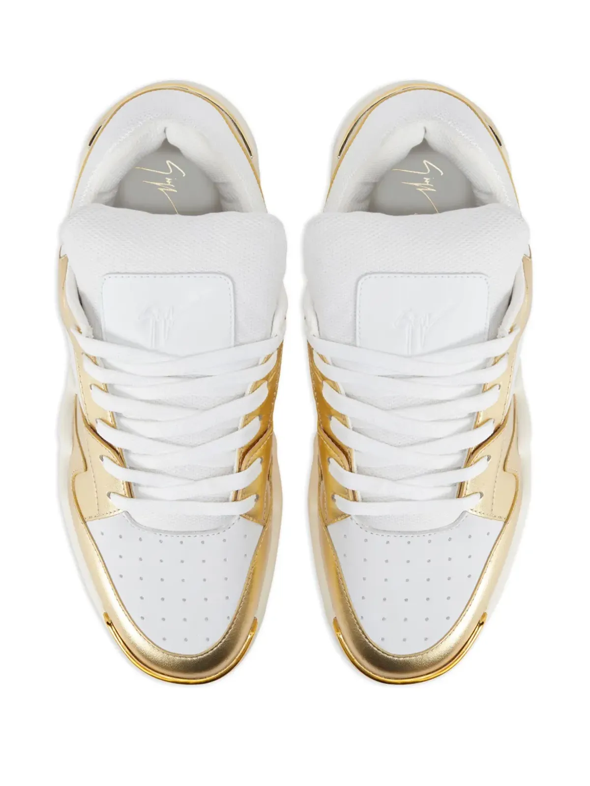 Giuseppe Zanotti Talon メタリック ローカットスニーカー - ゴールド - 画像4
