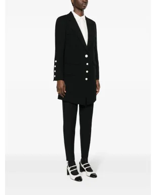 CHANEL ビンテージ 2007s シングルブレストコート - ブラック - サムネイル3