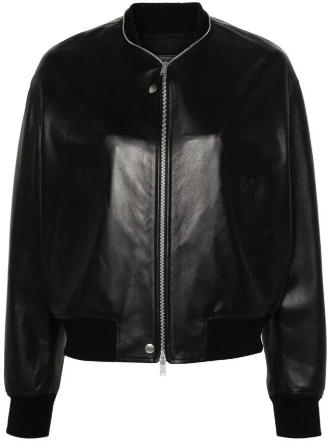 Jil Sander Jil Sander レザー ボンバー ジャケット - ブラックの商品画像