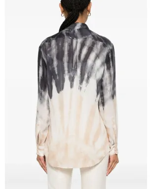 Gabriela Hearst Ferrara タイダイシャツ - サムネイル4