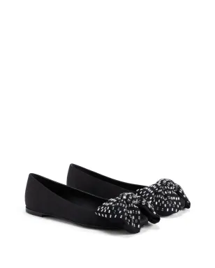 Giuseppe Zanotti アレクサンドリーヌ フラット クリスタル装飾リボン バレエシューズ - ブラック - サムネイル2
