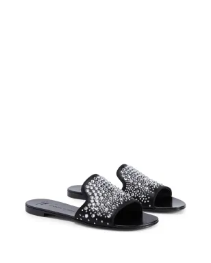 Giuseppe Zanotti Andromedha ラインストーン装飾サテンサンダル - ブラック - サムネイル2
