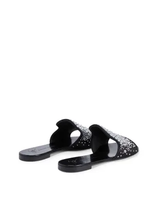 Giuseppe Zanotti Andromedha ラインストーン装飾サテンサンダル - ブラック - サムネイル3