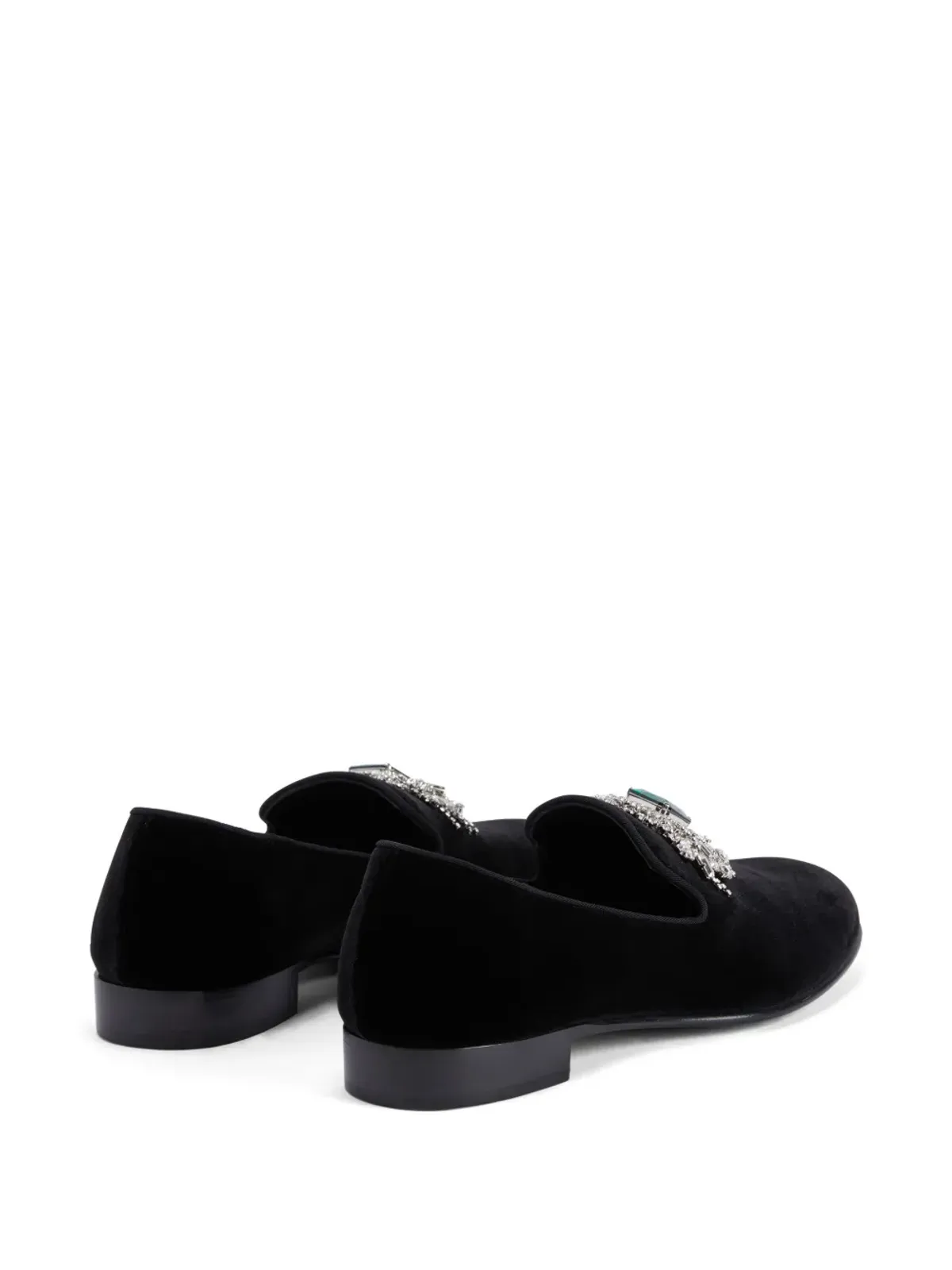Giuseppe Zanotti エウフェミーエ ベルベット ローファー - ブラック - 画像3
