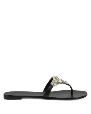 Giuseppe Zanotti Clarett クリスタル装飾フラットサンダル - サムネイル1