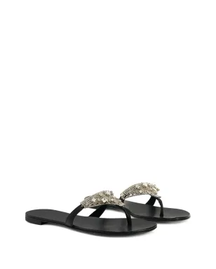 Giuseppe Zanotti Clarett クリスタル装飾フラットサンダル - サムネイル2