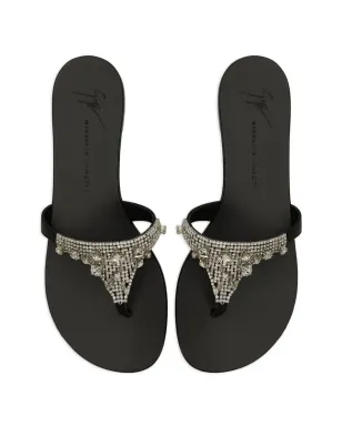 Giuseppe Zanotti Clarett クリスタル装飾フラットサンダル - サムネイル4