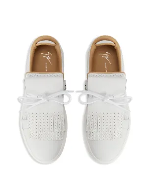 Giuseppe Zanotti GZ94 キルティー ロー・トップ レザートレーナー - ホワイト - サムネイル4