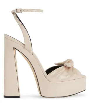 Giuseppe Zanotti Gabriiela レザー プラットフォームサンダル - ニュートラルカラー - サムネイル1
