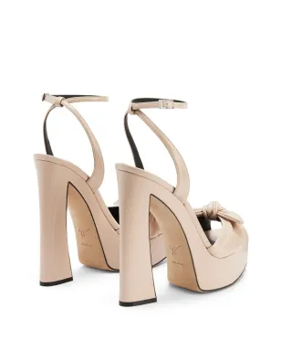 Giuseppe Zanotti Gabriiela レザー プラットフォームサンダル - ニュートラルカラー - サムネイル3