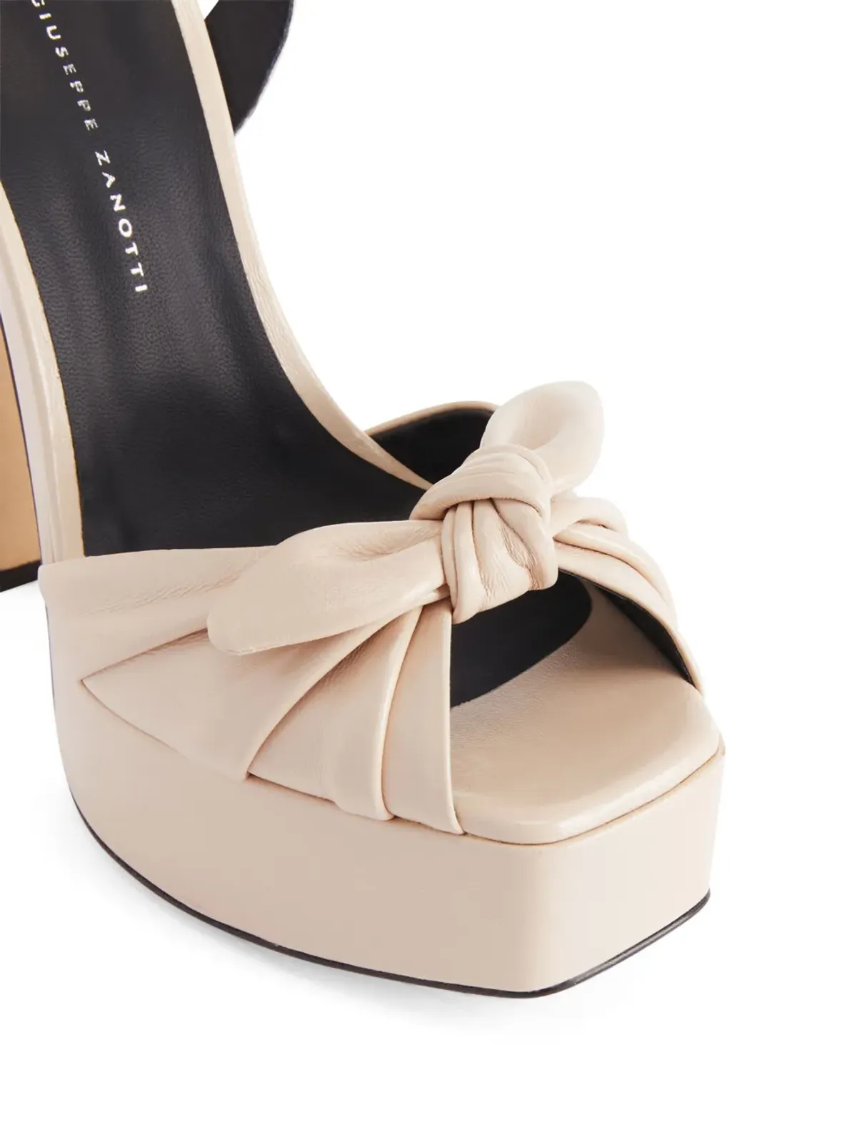 Giuseppe Zanotti Gabriiela レザー プラットフォームサンダル - ニュートラルカラー - 画像4
