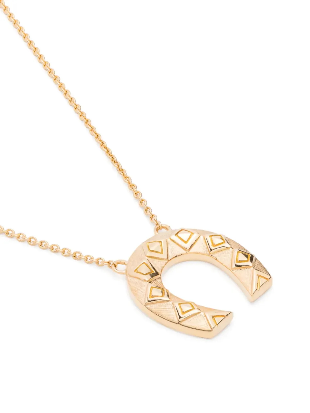 Harwell Godfrey 18kt イエローゴールド ミニホースシュー ペンダント ネックレス - 画像4