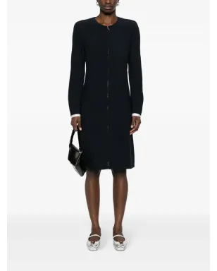 CHANEL ビンテージ 1997年 クレープ生地 ミディドレス - ブルー - サムネイル2