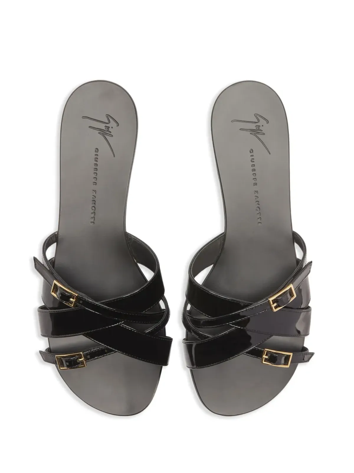 Giuseppe Zanotti アルヒマ レザー サンダル - ブラック - 画像4