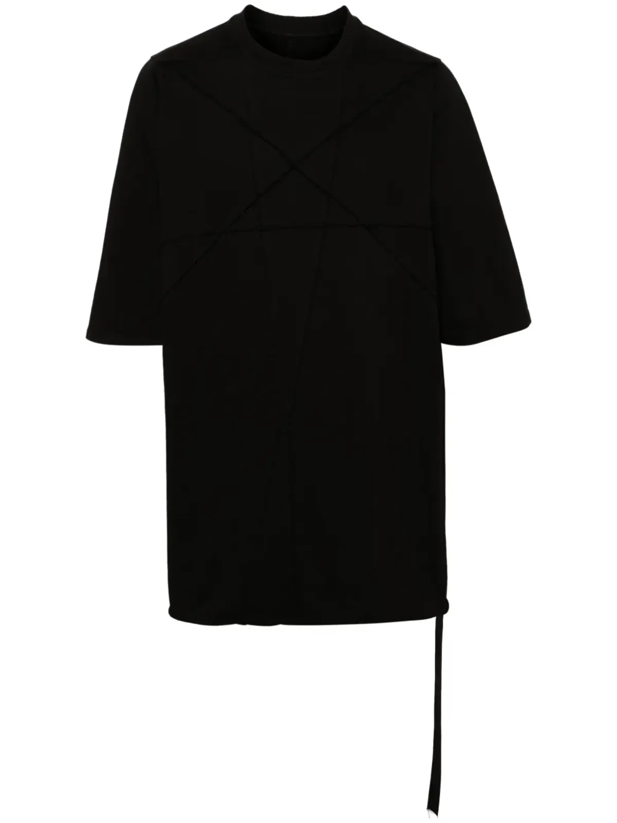Rick Owens DRKSHDW パネルドコットンTシャツ - ブラック - 画像1