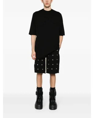 Rick Owens DRKSHDW パネルドコットンTシャツ - ブラック - サムネイル2