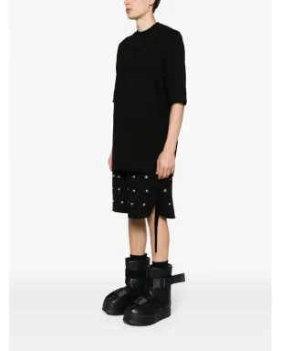 Rick Owens DRKSHDW パネルドコットンTシャツ - ブラック - サムネイル3