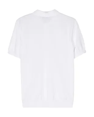 Manuel Ritz ロゴ刺繍入りファインニットポロシャツ - White - サムネイル2