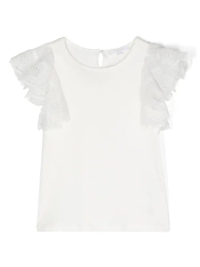 Chloé Kids Chloé Kids フリルディテールTシャツの商品画像