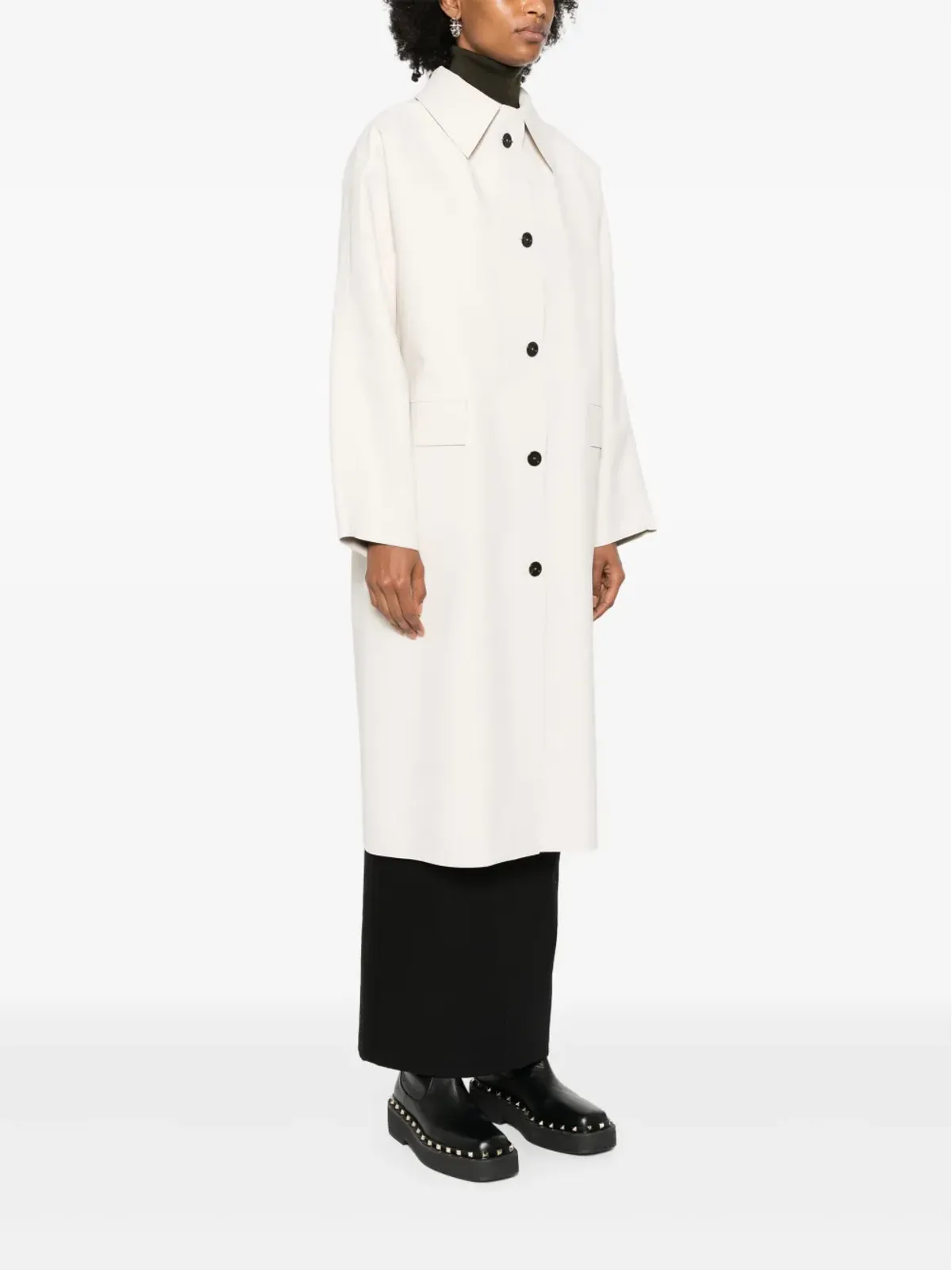 KASSL Editions single-breasted long coat - Neutrals - 画像3