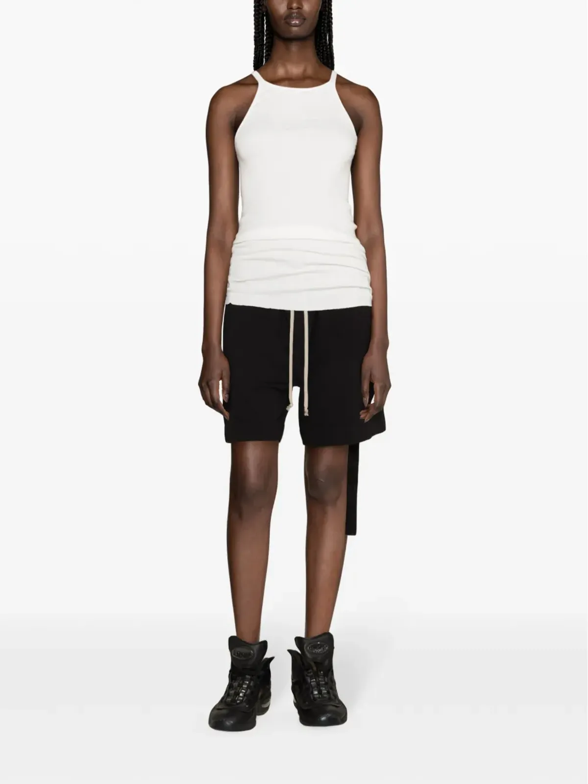 Rick Owens DRKSHDW レーサーバック コットン タンクトップ - ホワイト - 画像2