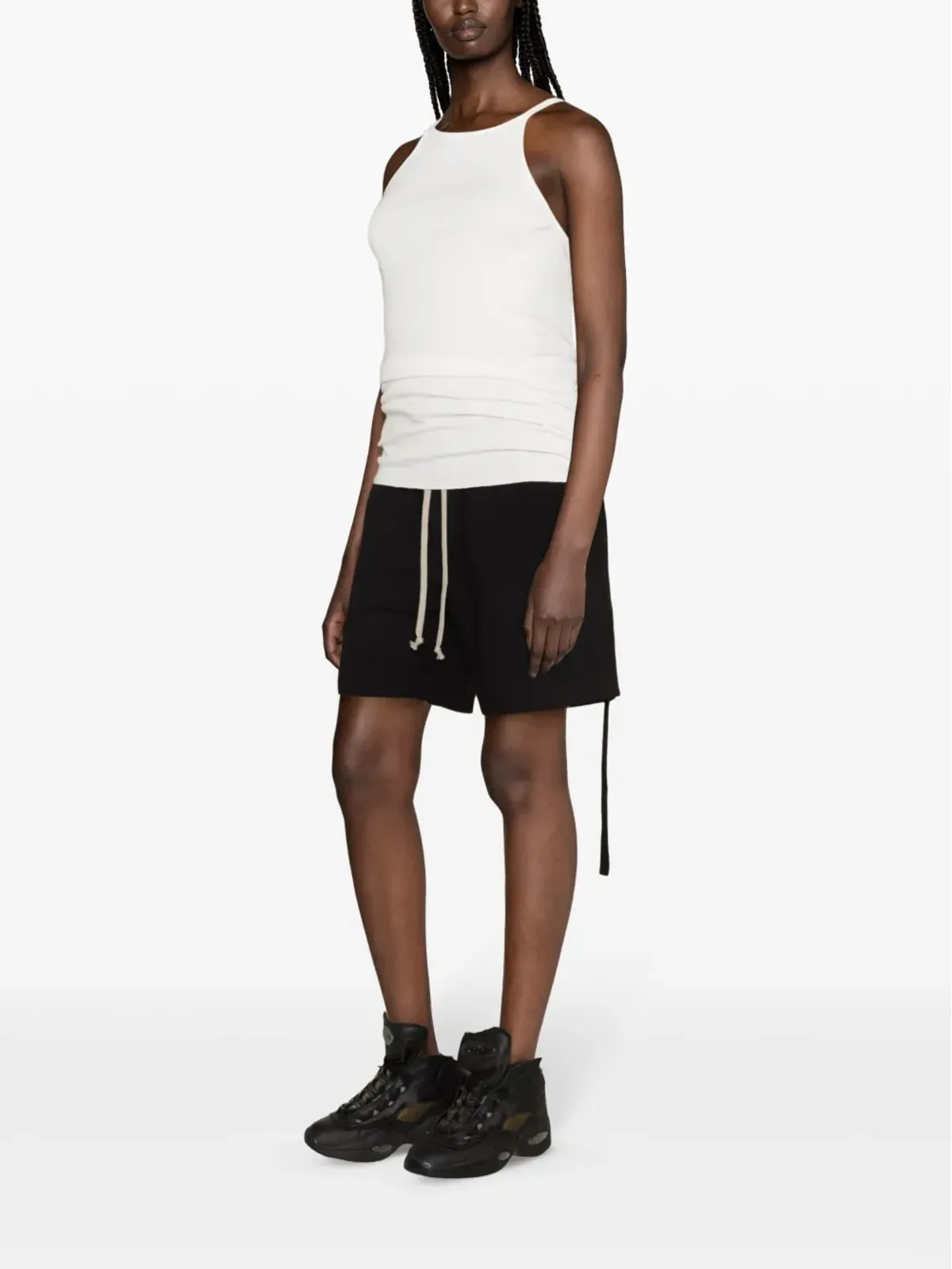 Rick Owens DRKSHDW レーサーバック コットン タンクトップ - ホワイト - 画像3