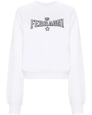 Chiara Ferragni 刺繍ロゴ コットン スウェット ホワイト - サムネイル1