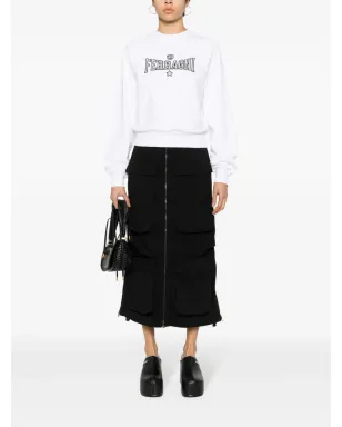 Chiara Ferragni 刺繍ロゴ コットン スウェット ホワイト - サムネイル2