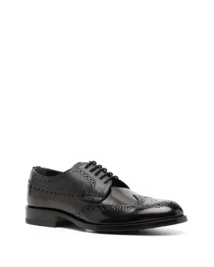Tod's レースアップ レザー ブロッグス ブラック - サムネイル2