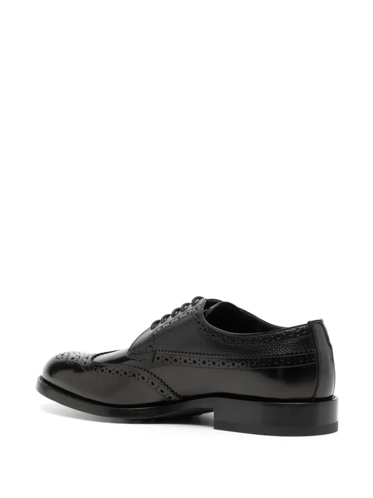 Tod's レースアップ レザー ブロッグス ブラック - 画像3