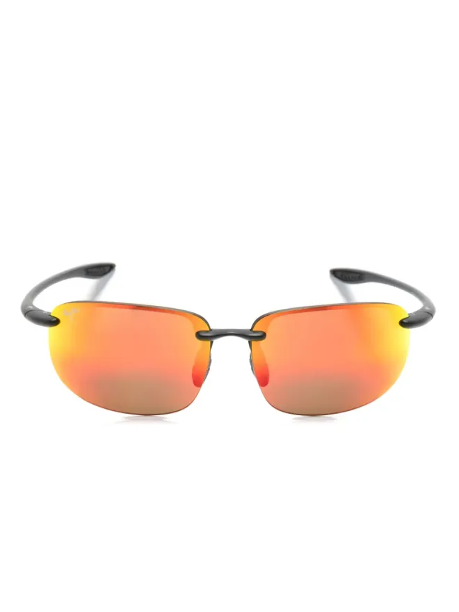 Maui Jim Maui Jim Ho'okipa レクタングルフレーム サングラス - ブラックの商品画像