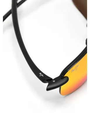 Maui Jim Ho'okipa レクタングルフレーム サングラス - ブラック - サムネイル3