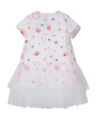 Simonetta フリルスカート刺繍ドレス - サムネイル2