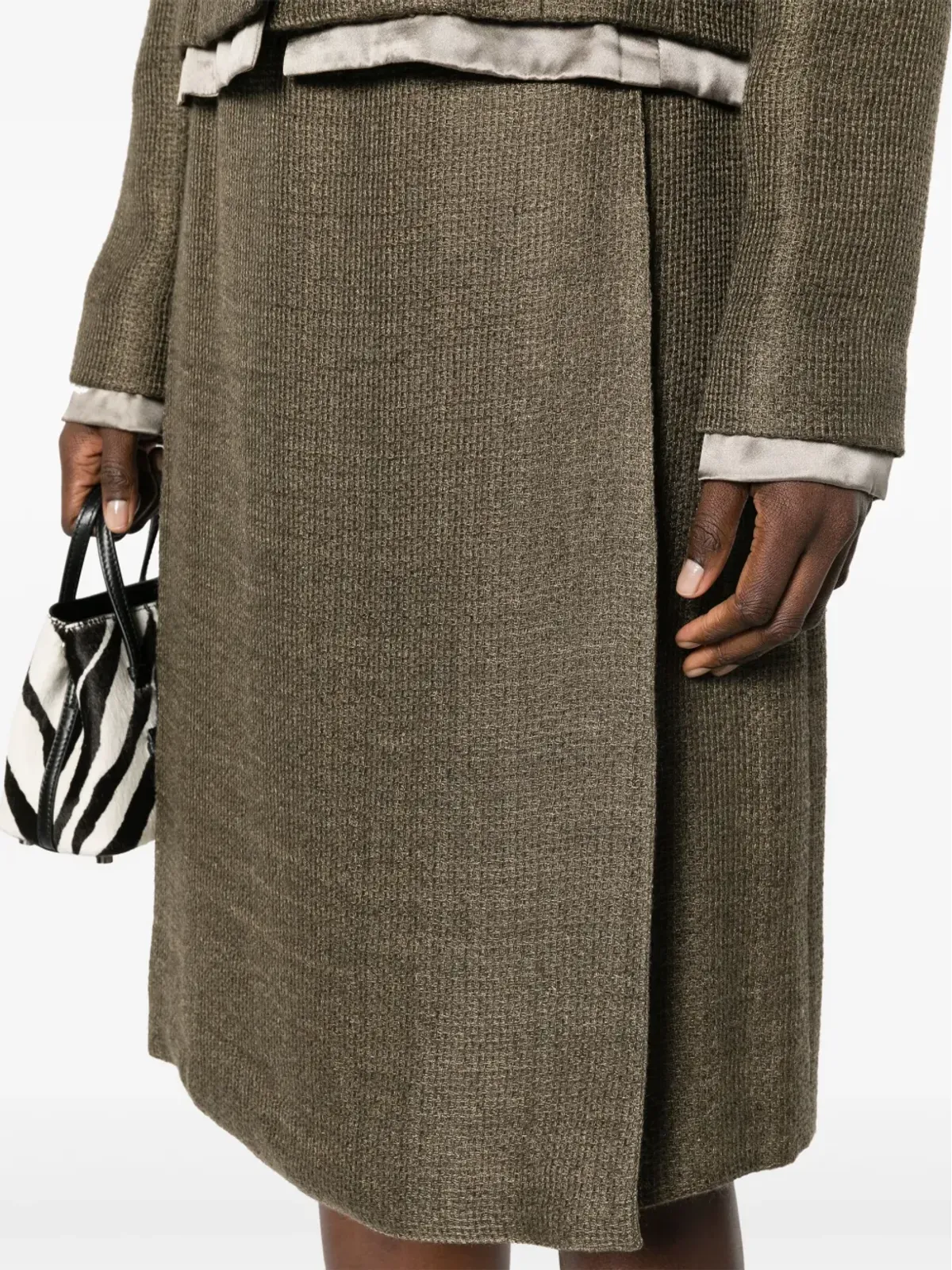 CHANEL ビンテージ 1990年代 Aライン ミディスカート - グリーン - 画像5