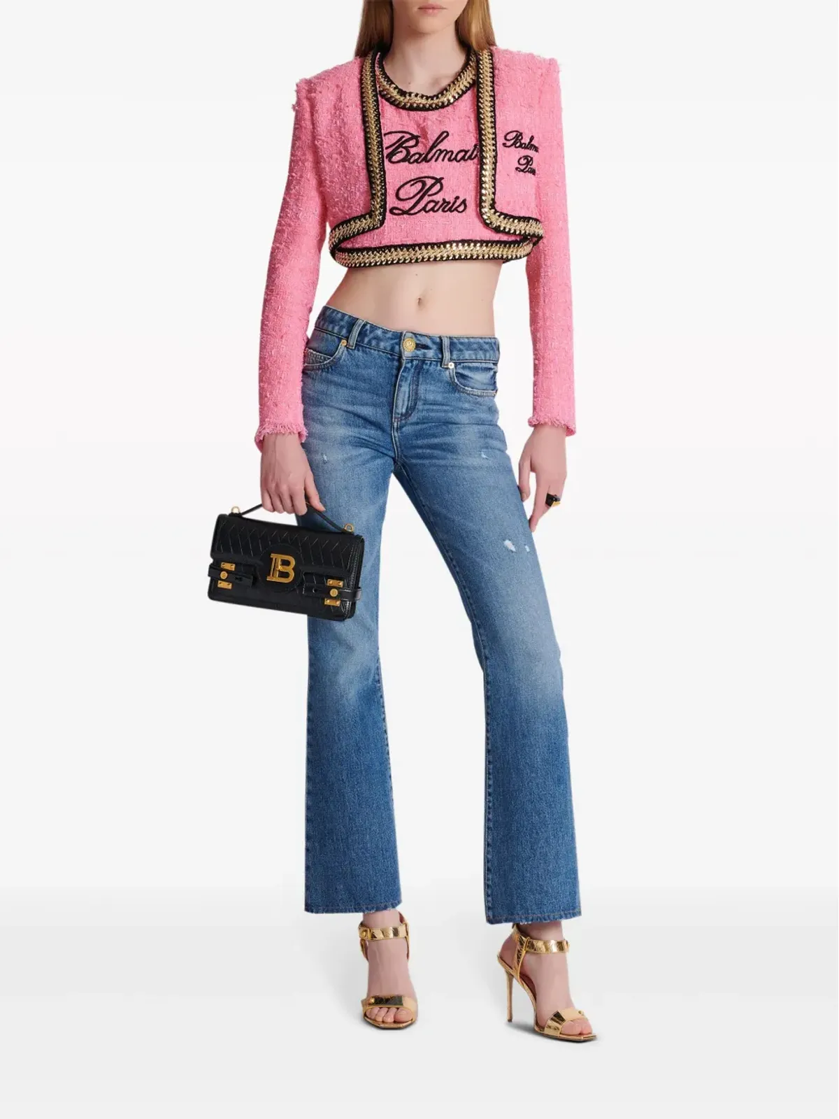 Balmain ミッドライズ・フレアジーンズ ブルー - 画像2