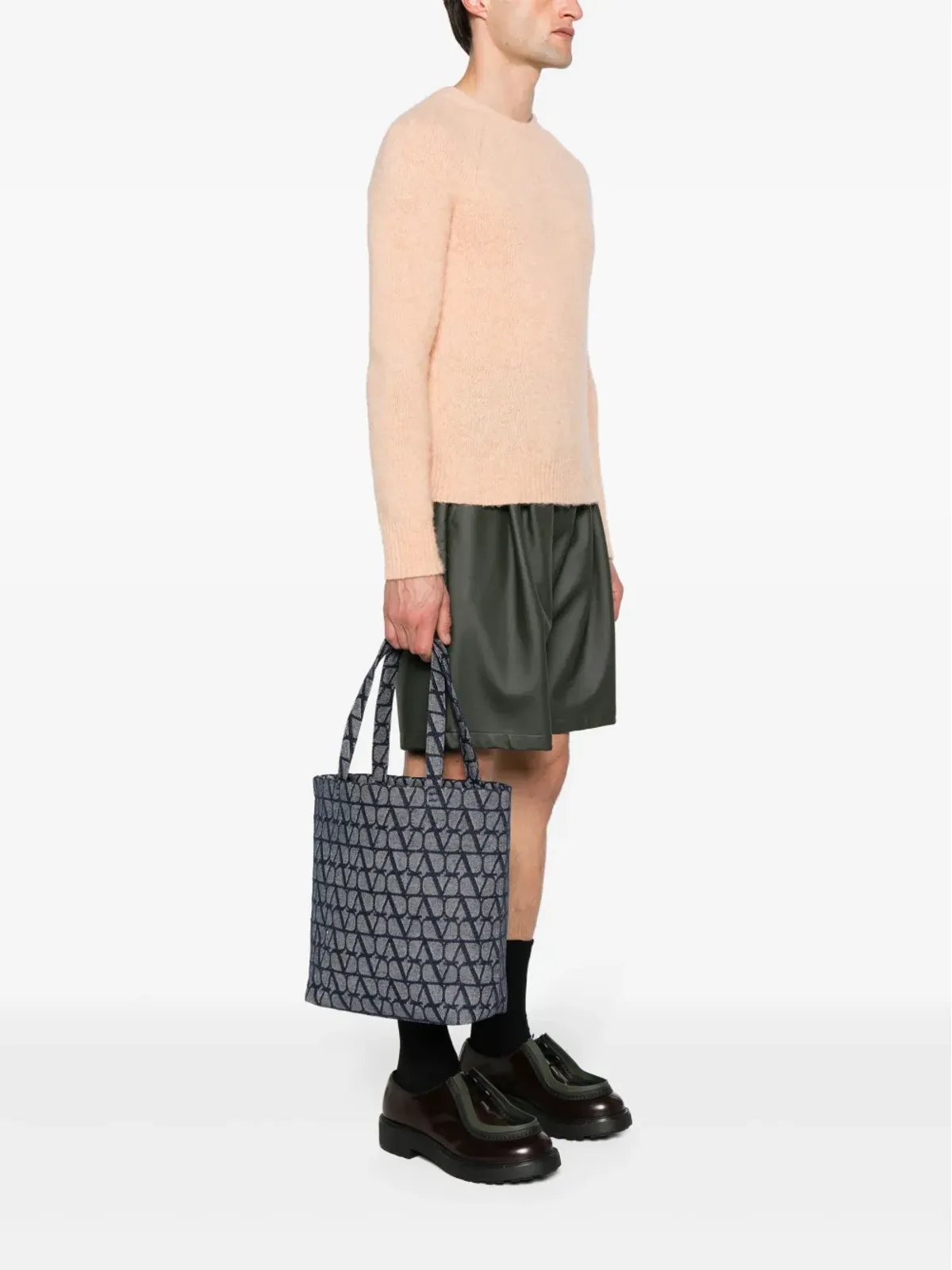 Valentino Garavani Vlogo デニム トートバッグ - 画像2