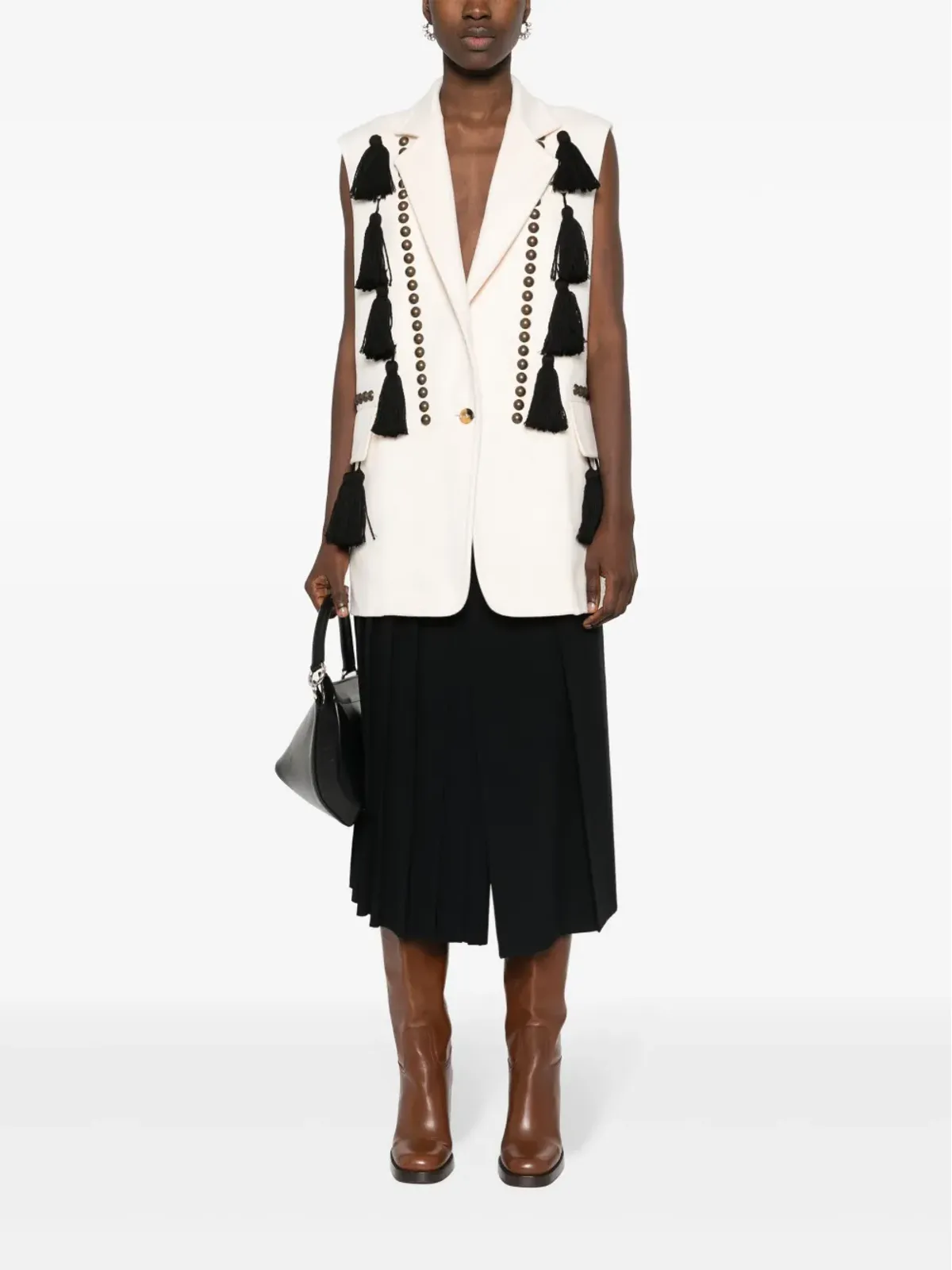 Max Mara タッセル装飾ジレ - 画像2