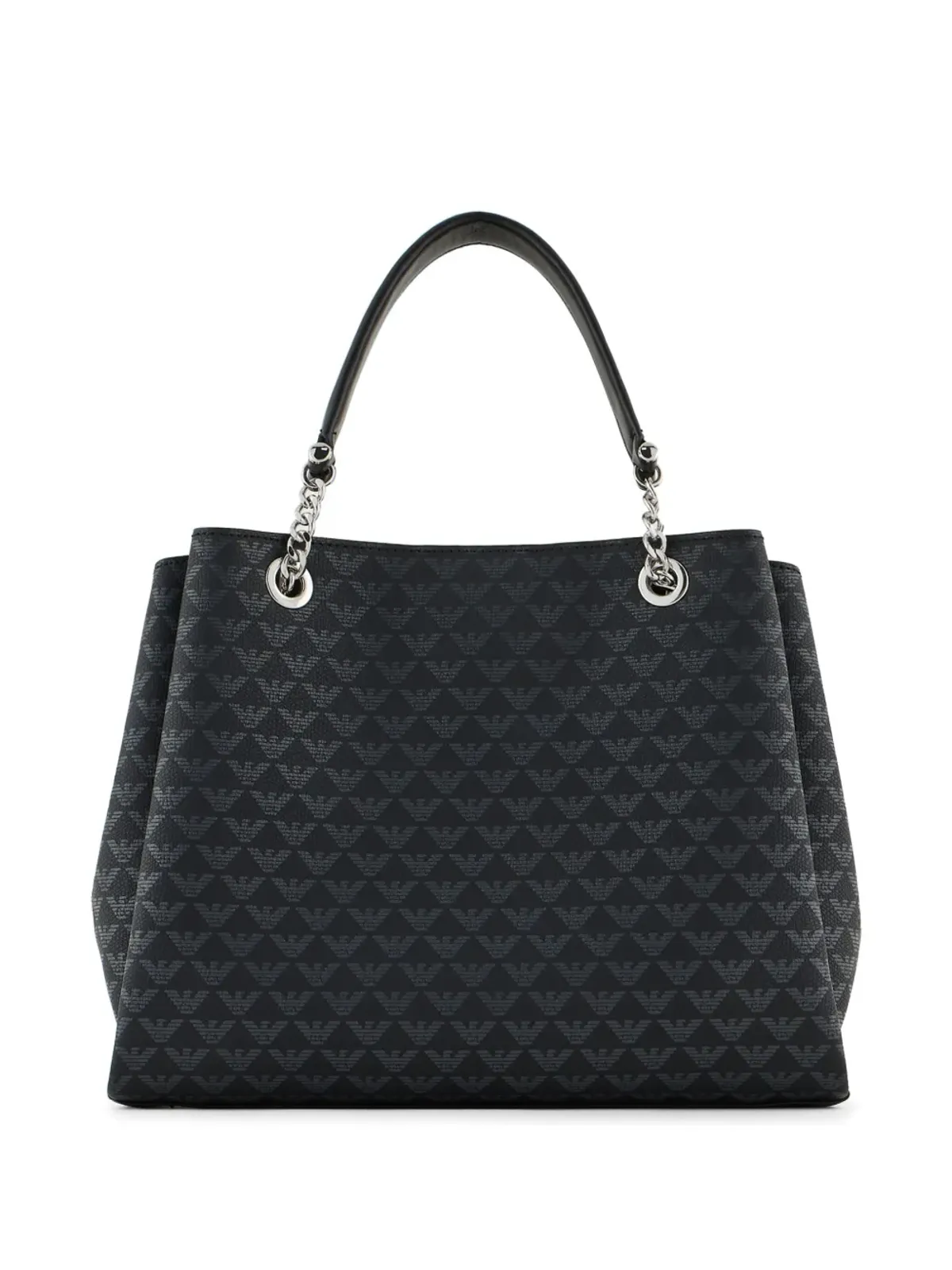 Emporio Armani Milano 1981 ロゴプリント トートバッグ ブラック - 画像4