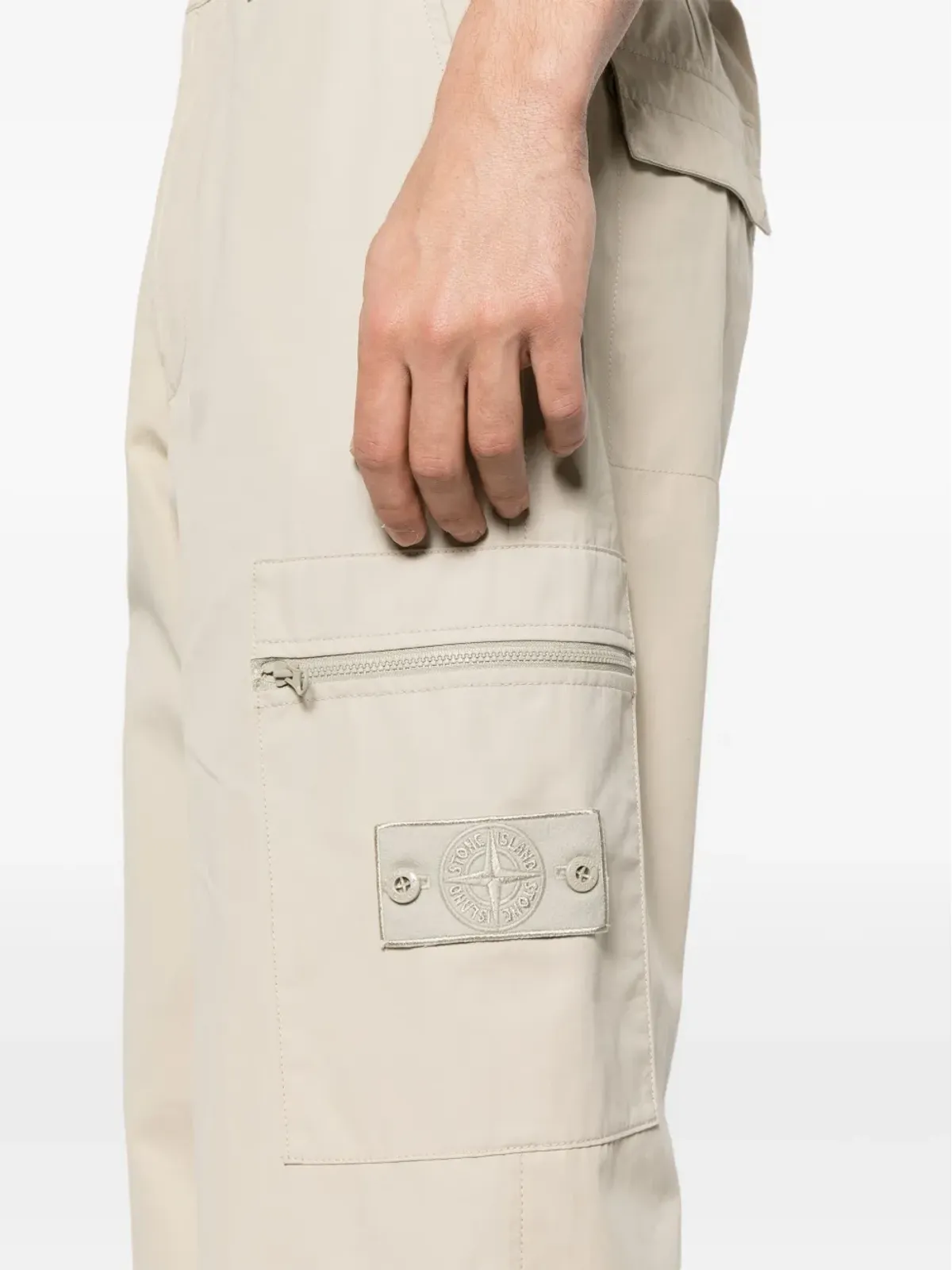 Stone Island コンパスバッジ ワイドレッグパンツ - ニュートラルカラー - 画像5