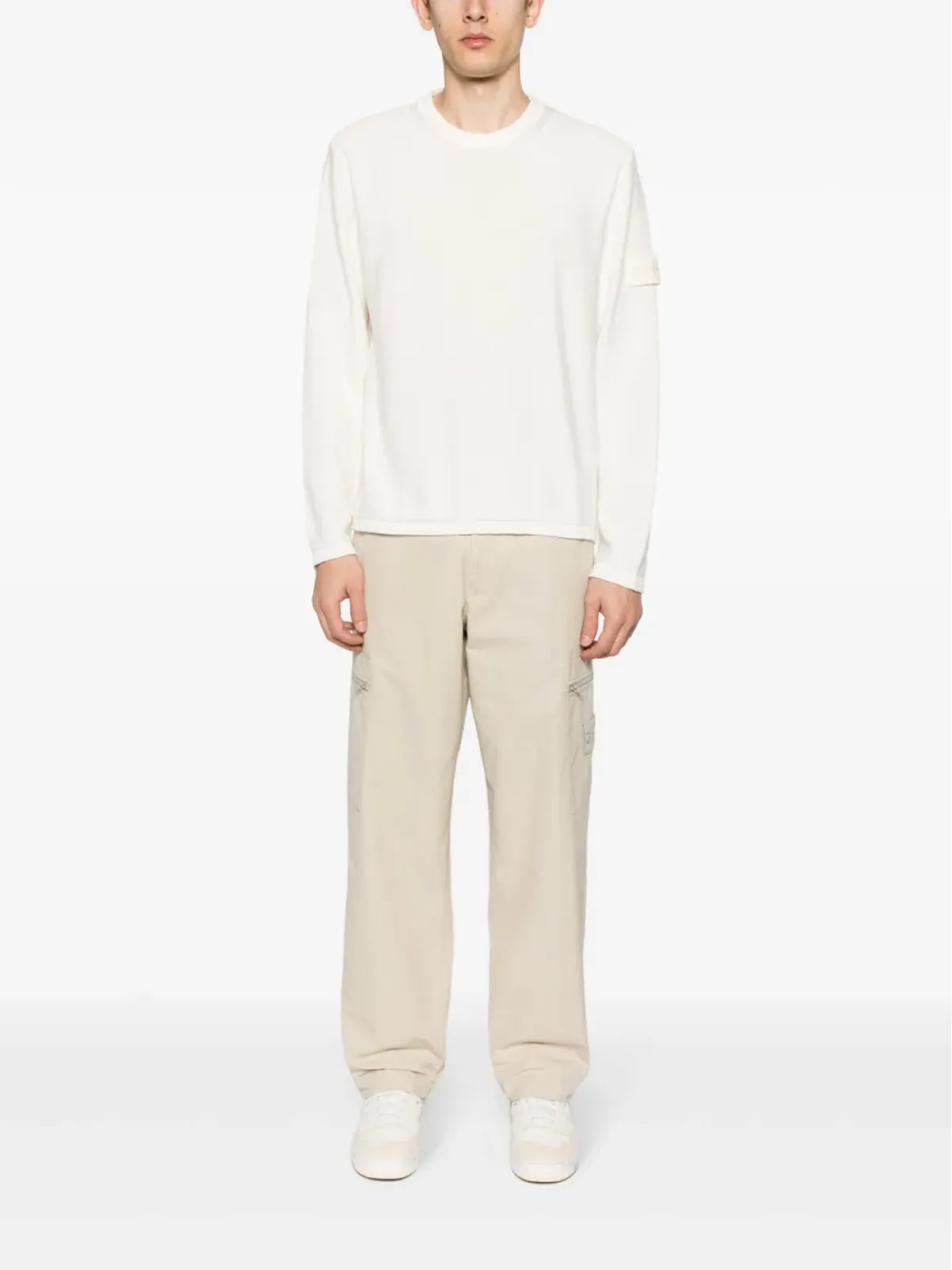 Stone Island コンパスバッジ ワイドレッグパンツ - ニュートラルカラー - 画像2