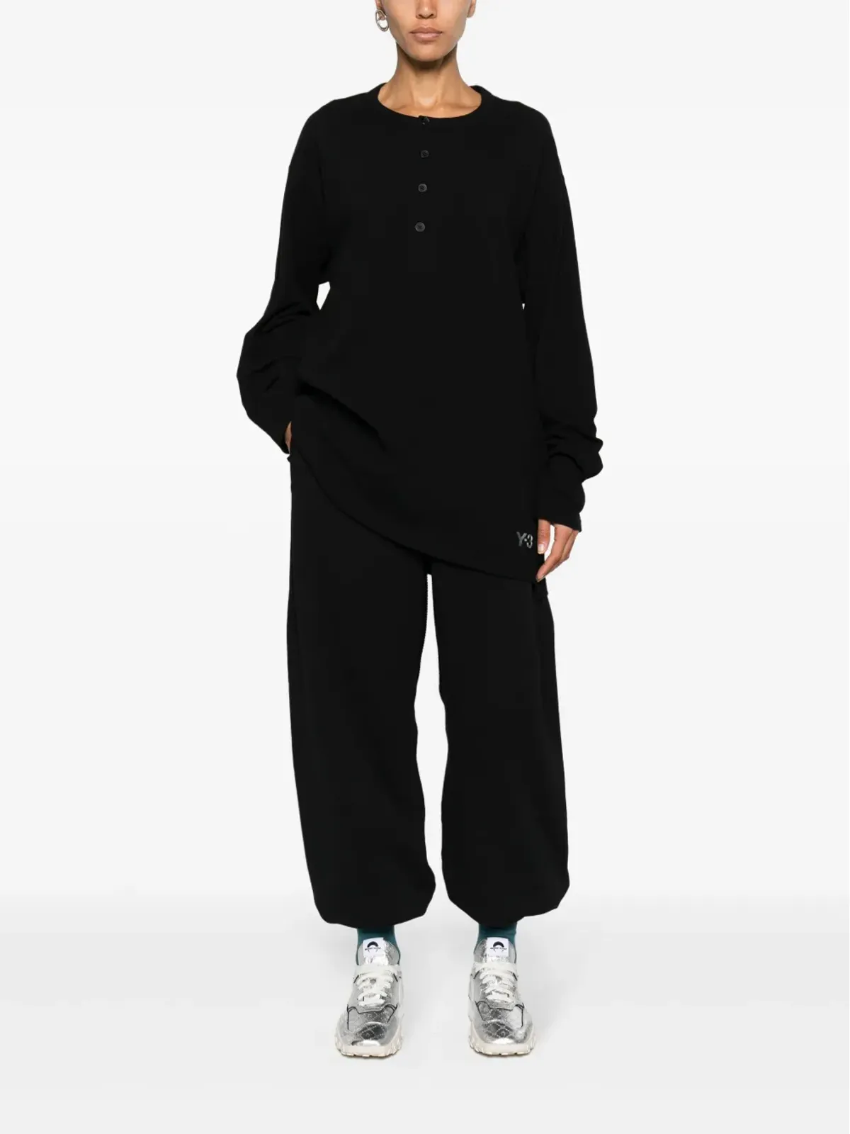 Y-3 x アディダス クルーネックTシャツ - ブラック - 画像3