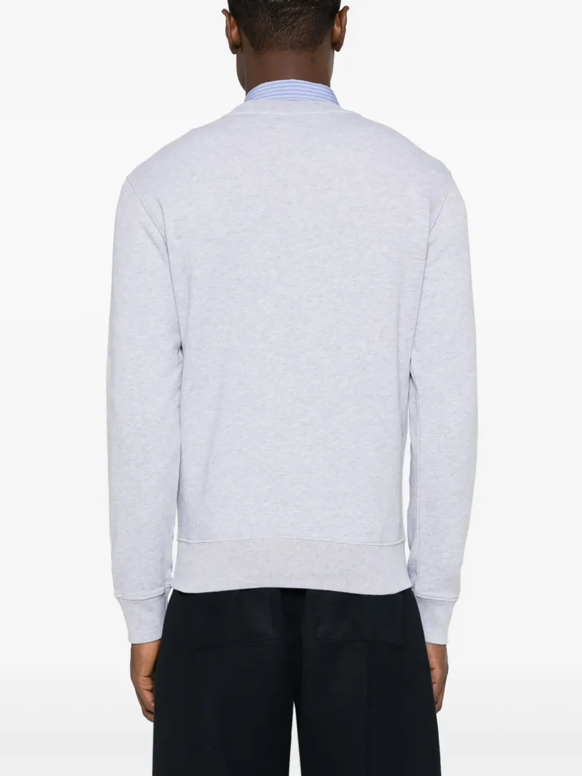 Maison Kitsuné ロゴアップリケ入りジャージー スウェットシャツ - グレー - 画像4