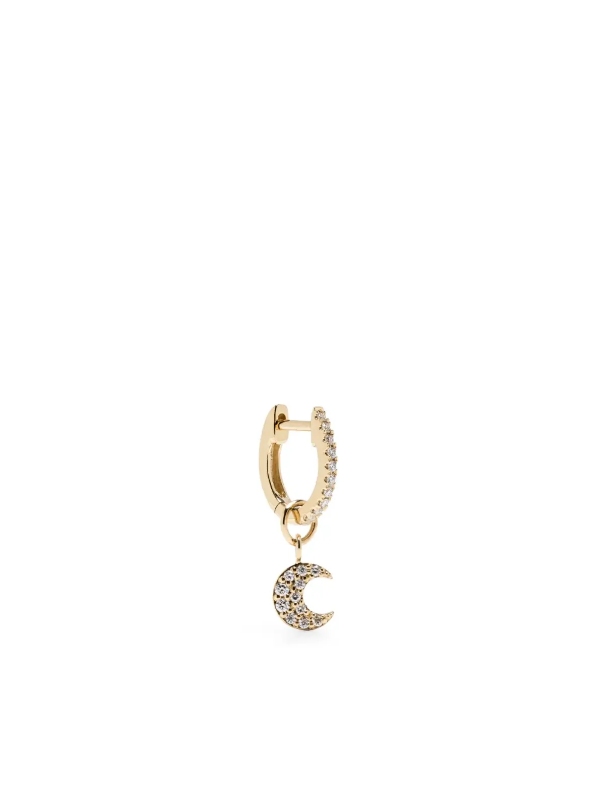 Roxanne First ミニムーン ダイヤモンド 14K イエローゴールド 片耳ピアス - 画像1